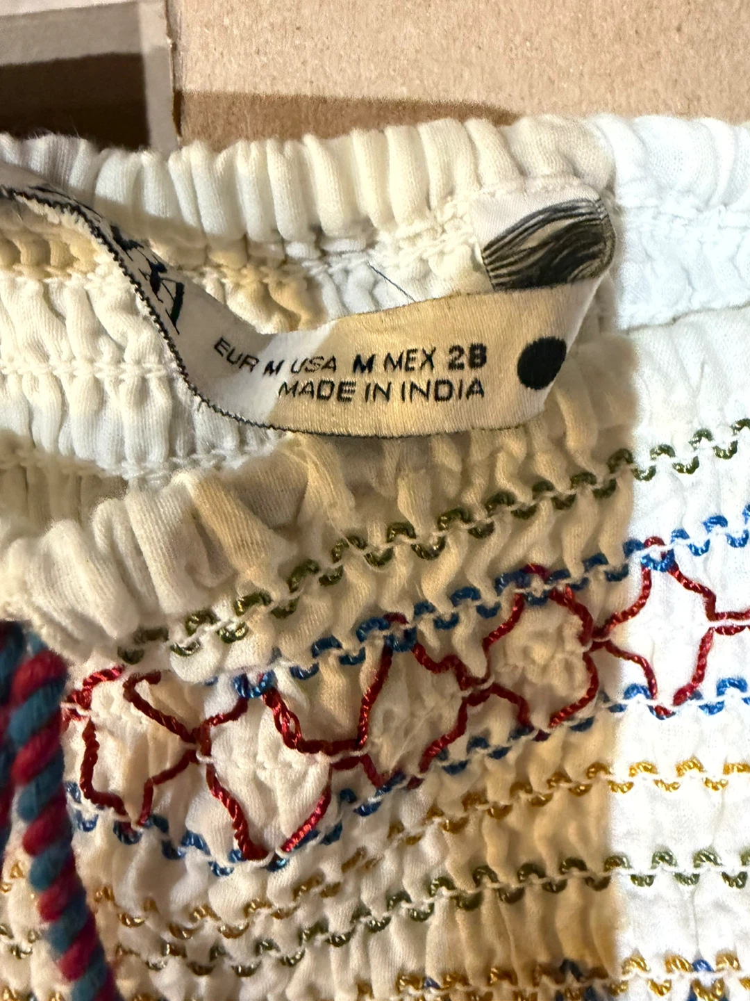 Embroidered White Cotton Skirt - Size M - photo 2
