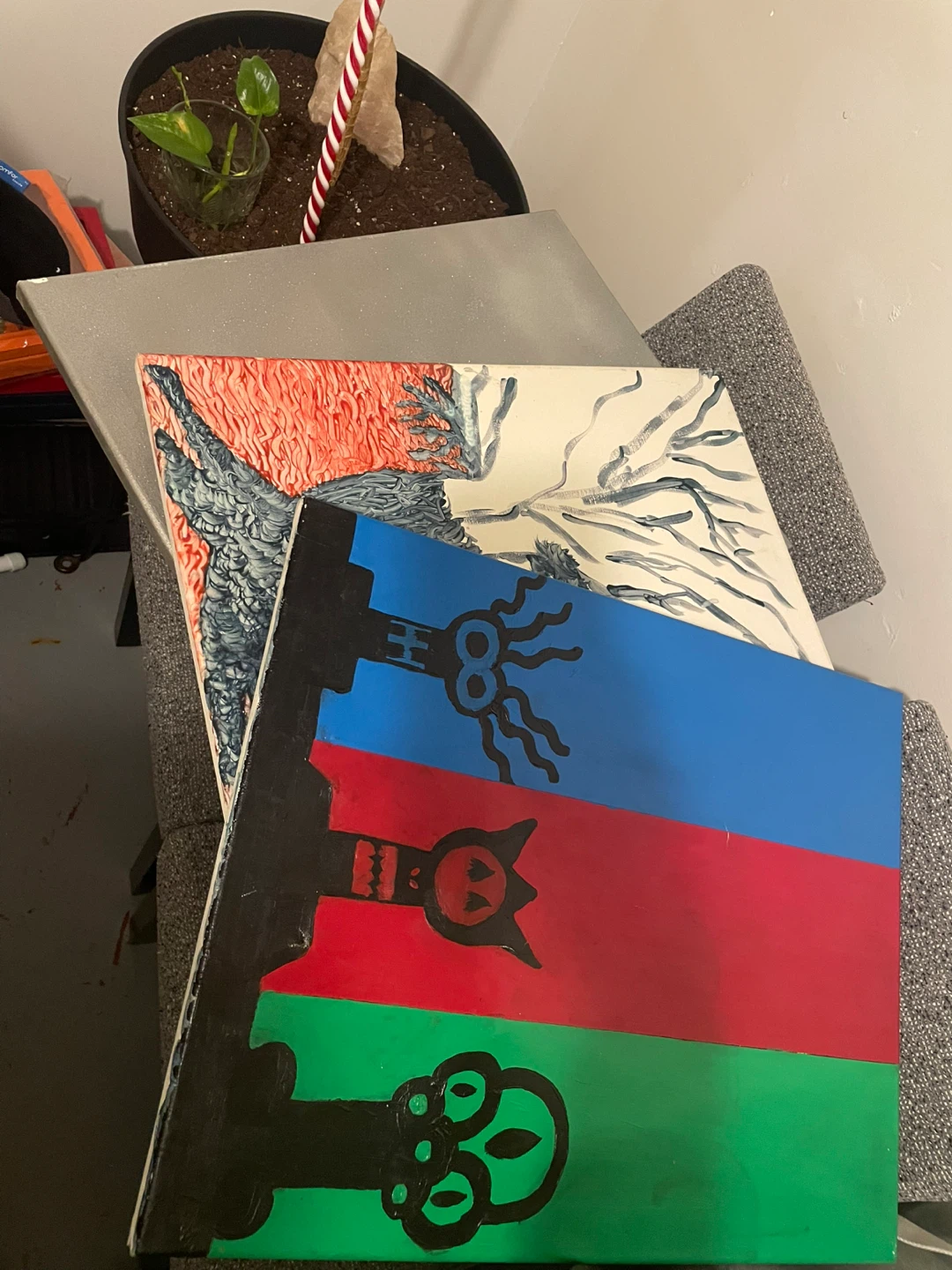Set of 3 recycled canvas - photo 3