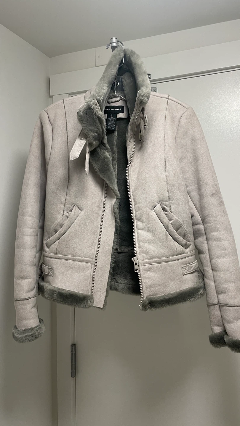 [Club Monaco] Faux Suede Shearling Jacket