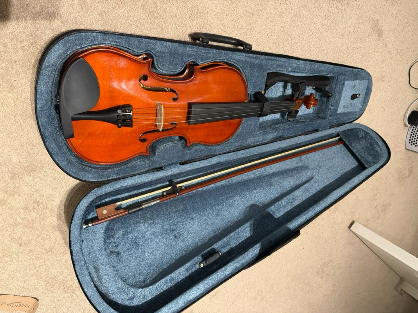 Violin with Case and Bow