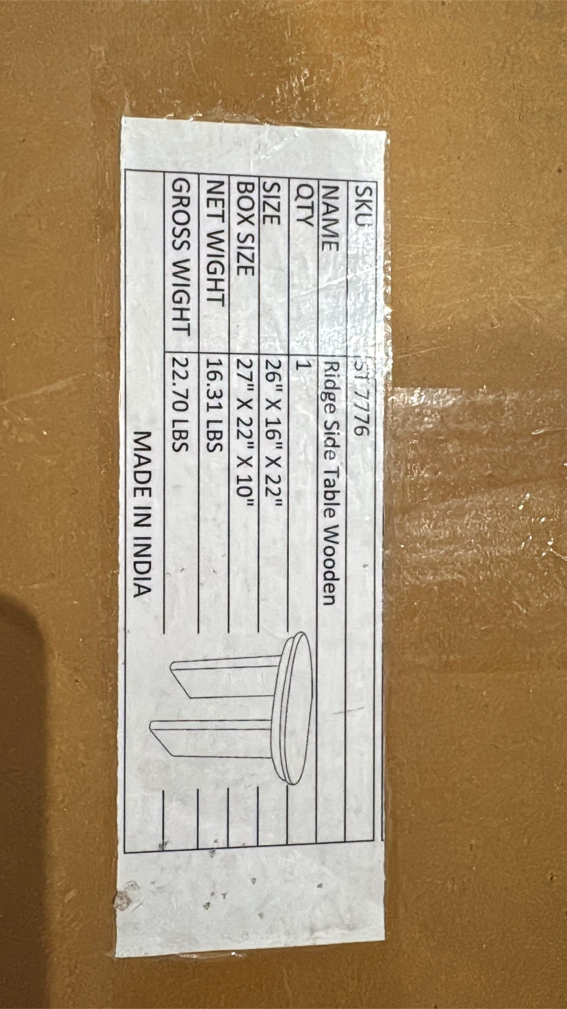 Wooden Ridge Side Table - photo 5
