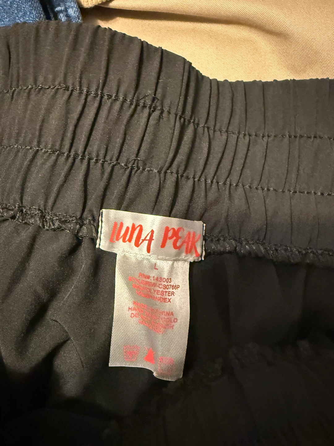 Luna Peak Black Cargo Pants Size L