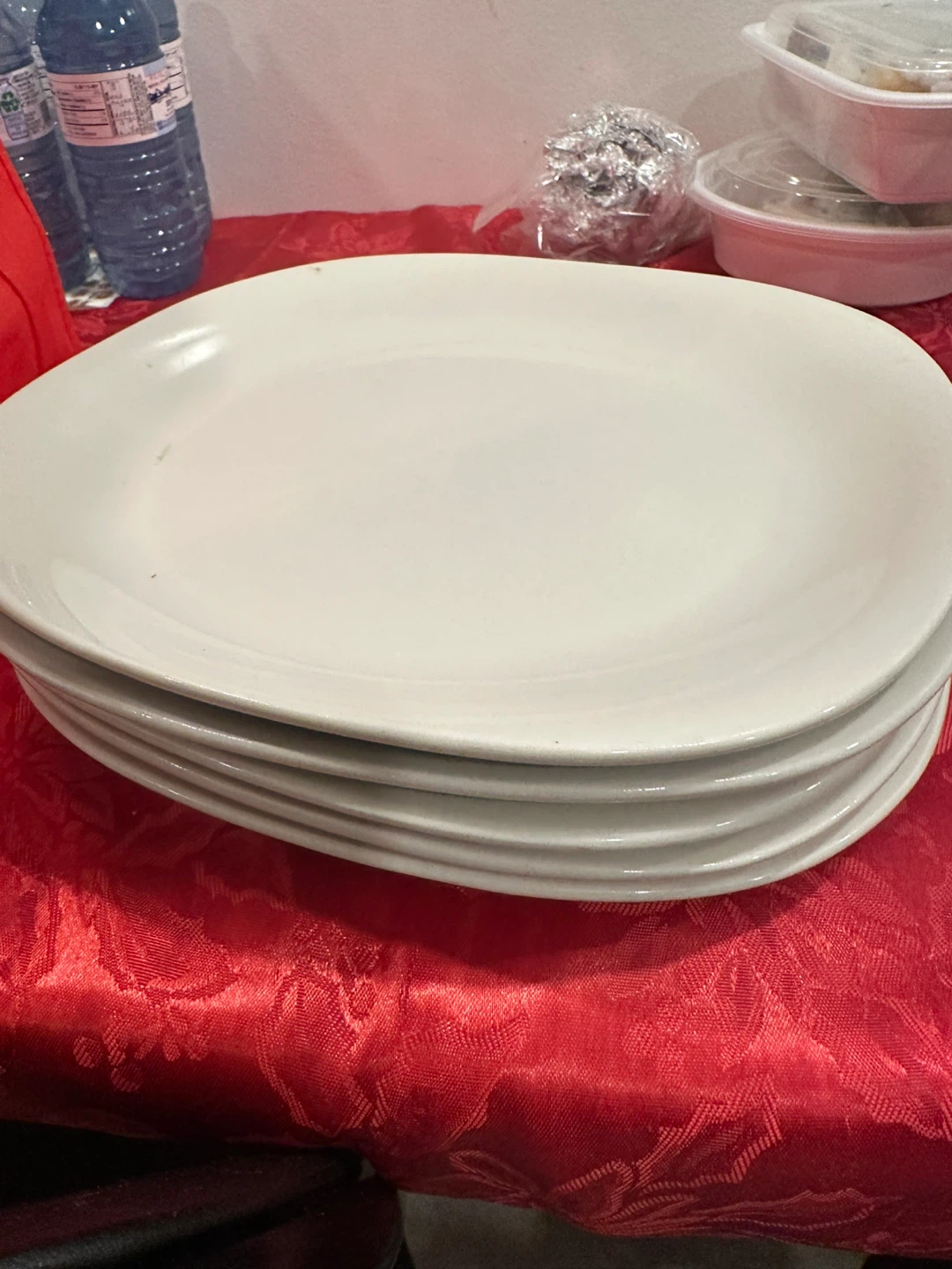Set of 5 White Square Plates - photo 2