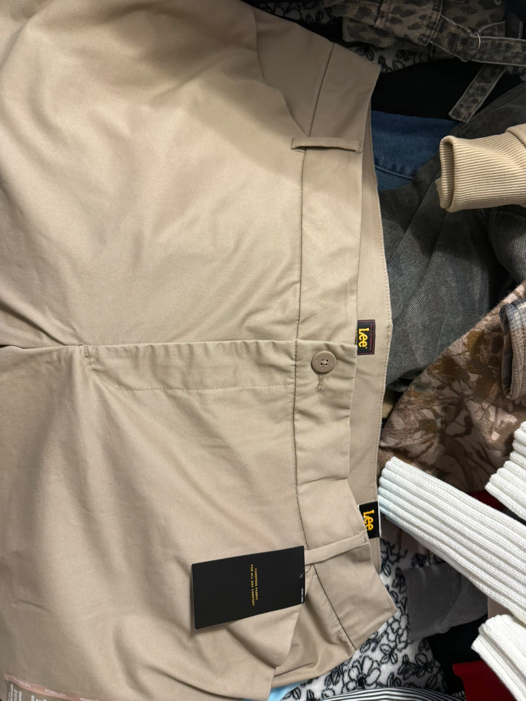Lee Straight Leg Pants - Khaki, Size 26W Medium