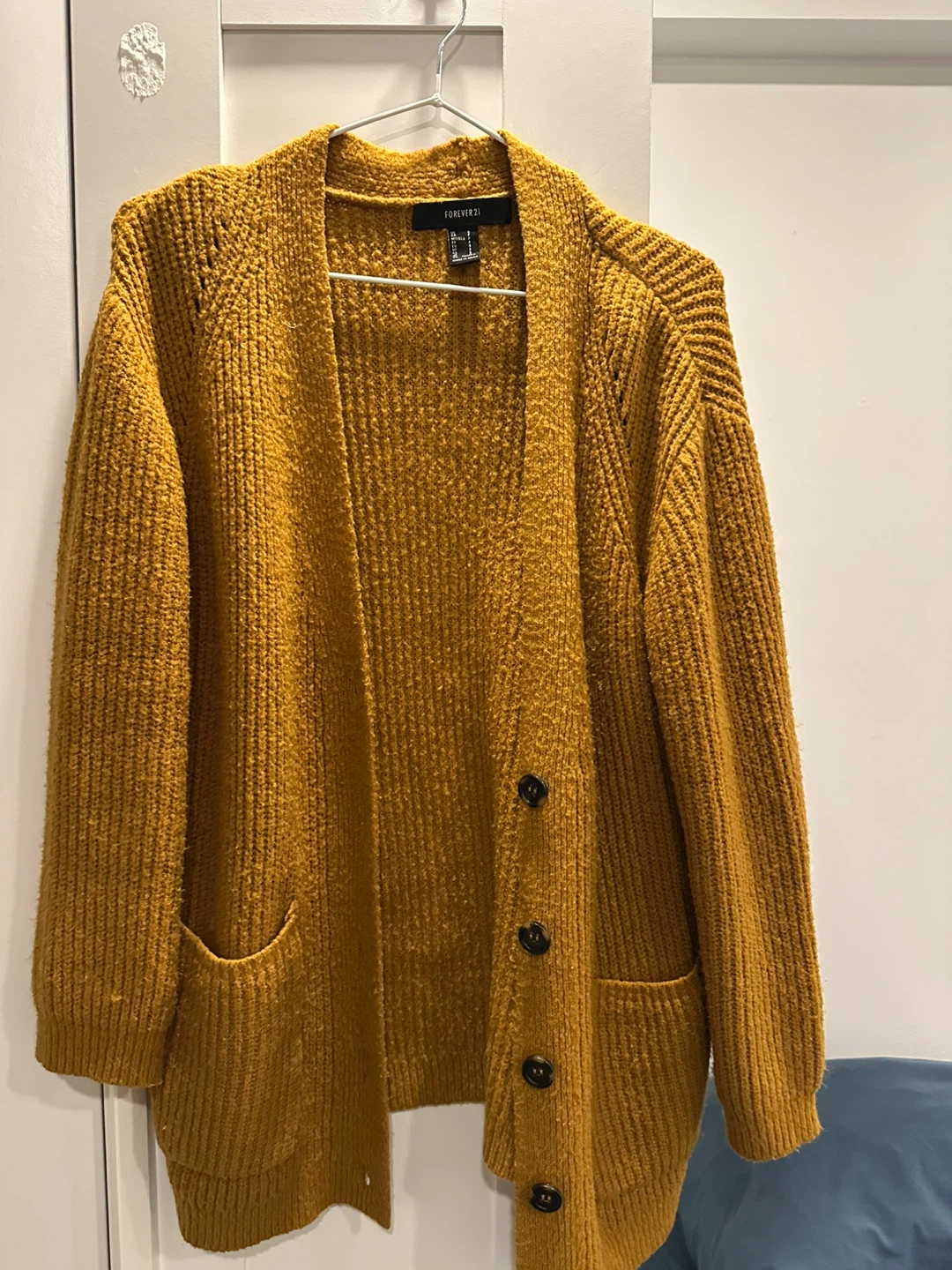Forever 21 Mustard Yellow Cardigan - Women's Medium