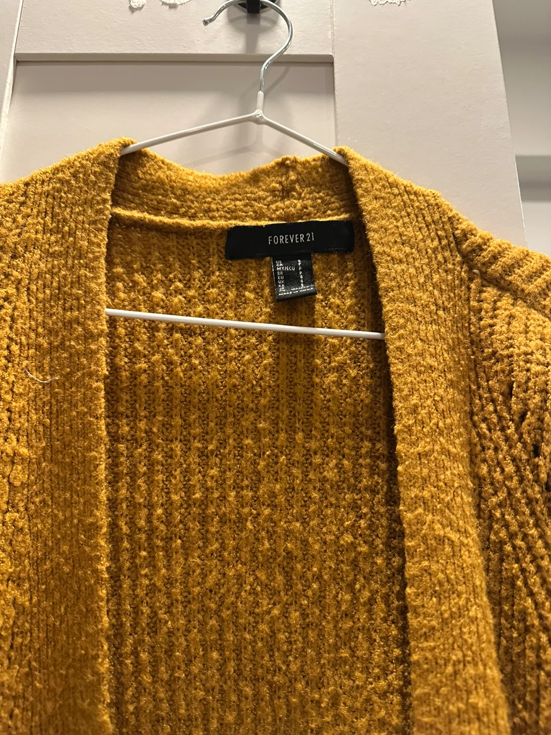 Forever 21 Mustard Yellow Cardigan - Women's Medium - photo 2