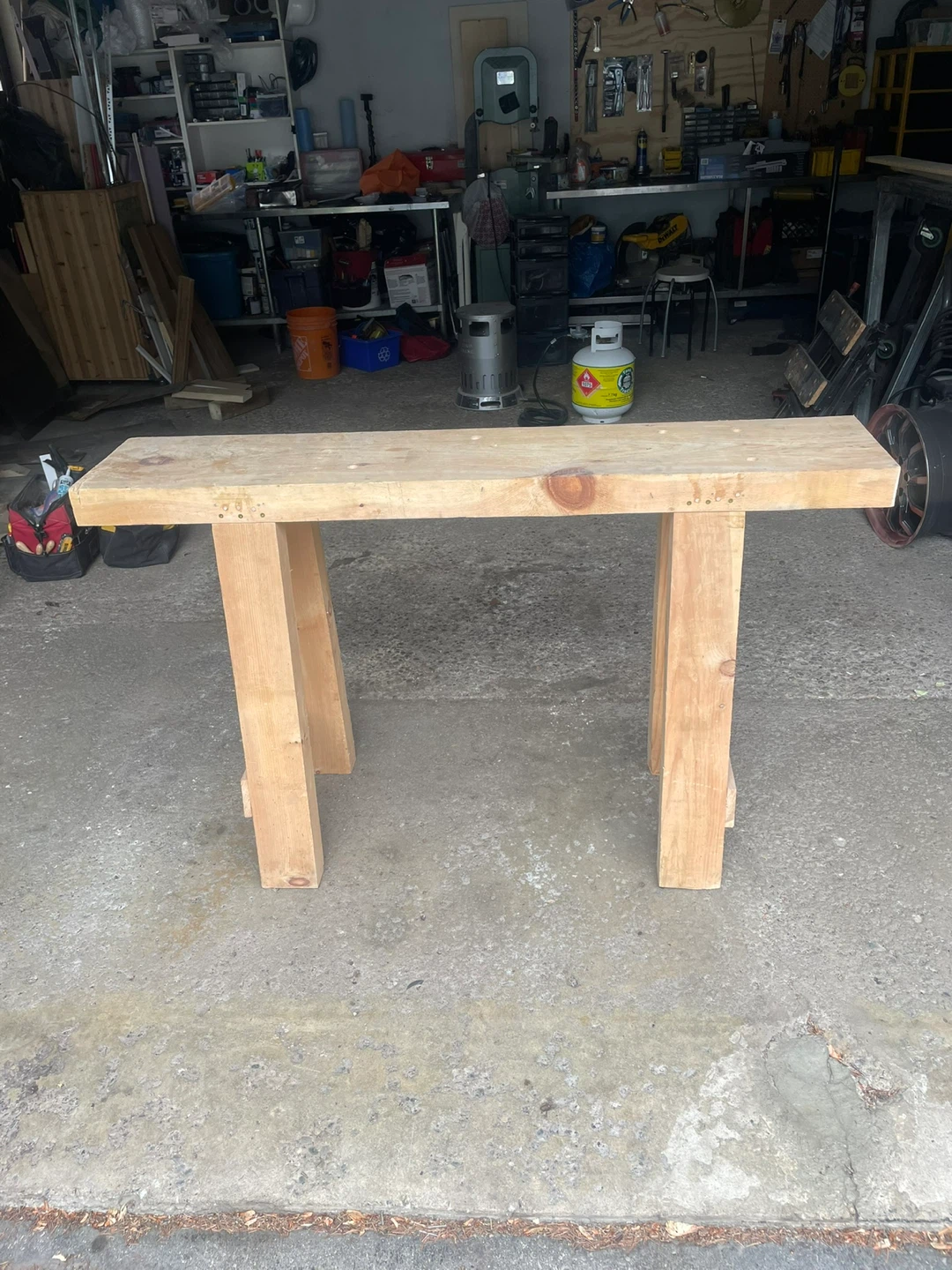 Wooden Sawhorse Style Bench - photo 3