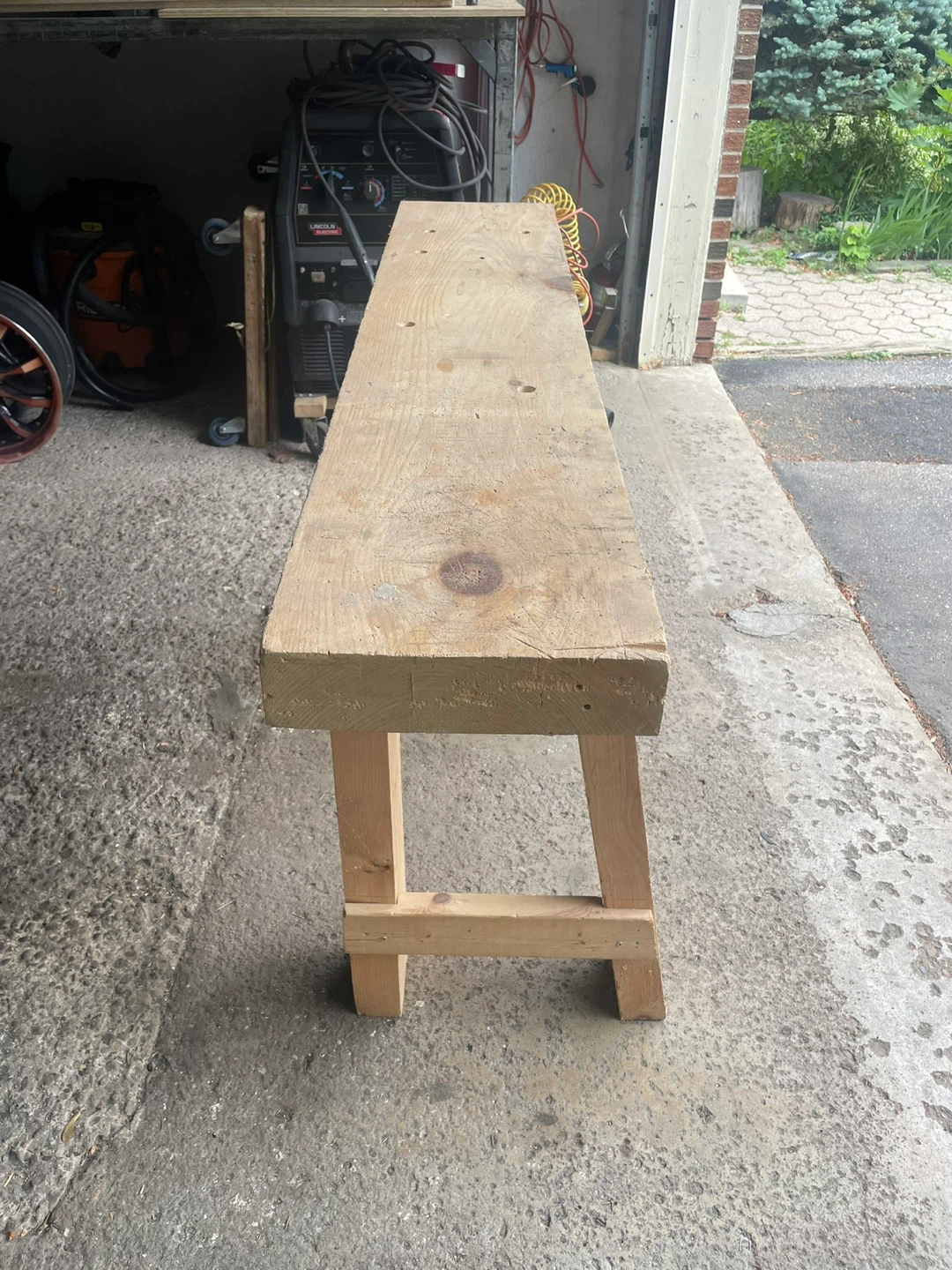 Wooden Sawhorse Style Bench - photo 4