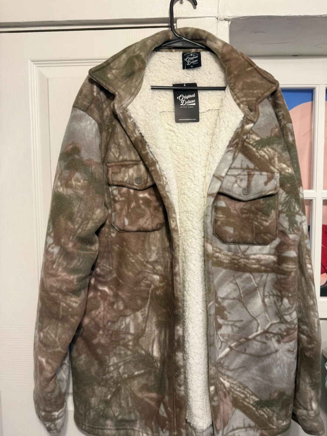 Original Deluxe Camo Sherpa Lined Jacket XL