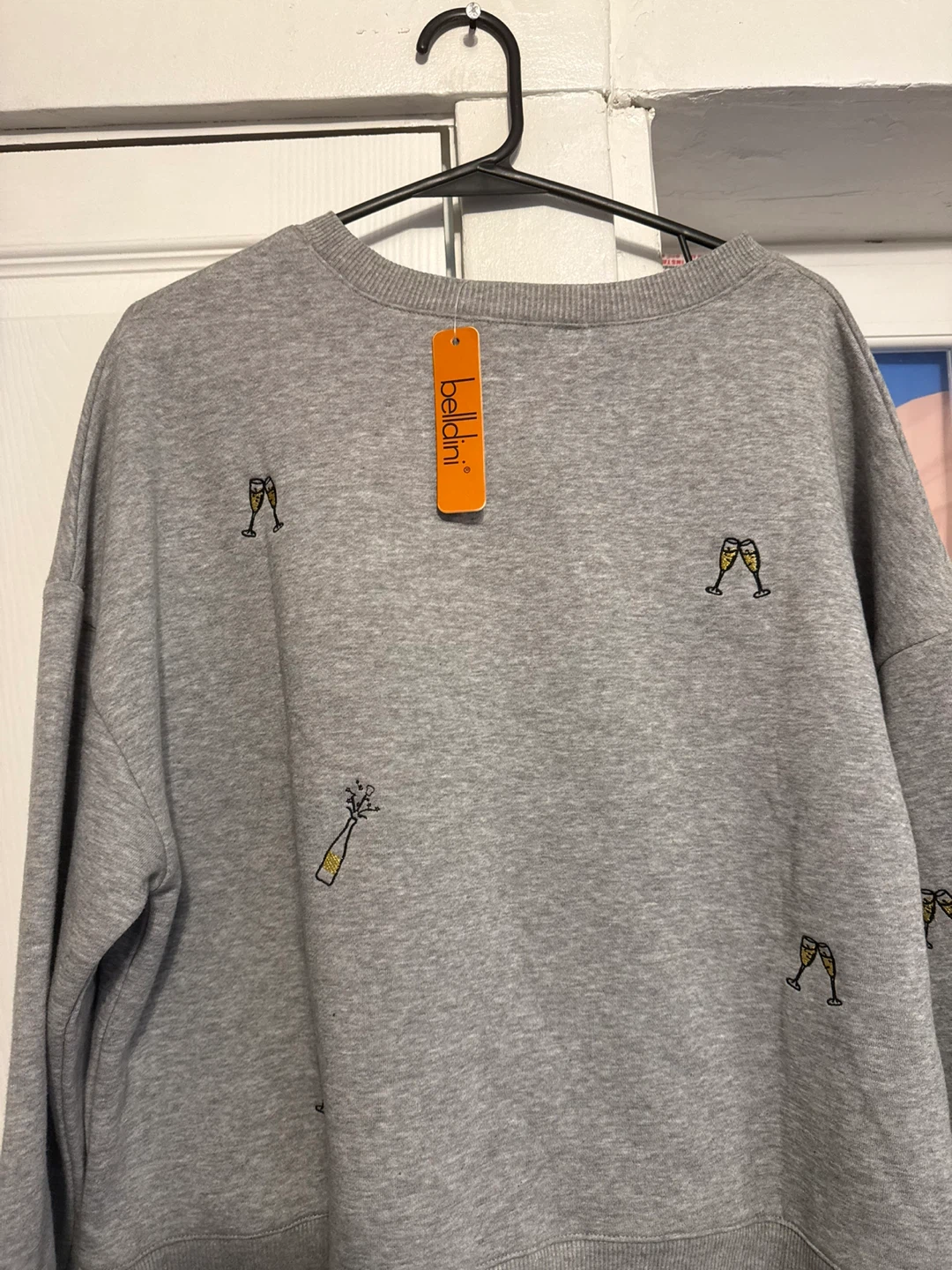 Bellini Grey Sweatshirt with Champagne Print - XL/TG - photo 2