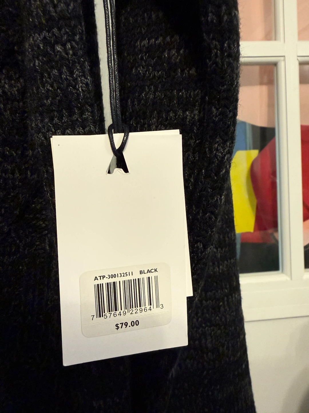 Crossthepond Mock Neck Zip Sweater - Charcoal - Size S - photo 2