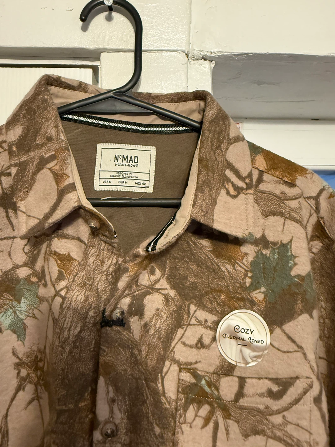 Nomad Camo Thermal Lined Long Sleeve Button-Up Shirt - Size M - photo 2