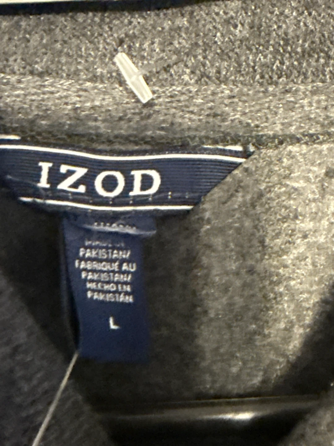 IZOD Men's Black Full Zip Sweater - Size L - photo 3