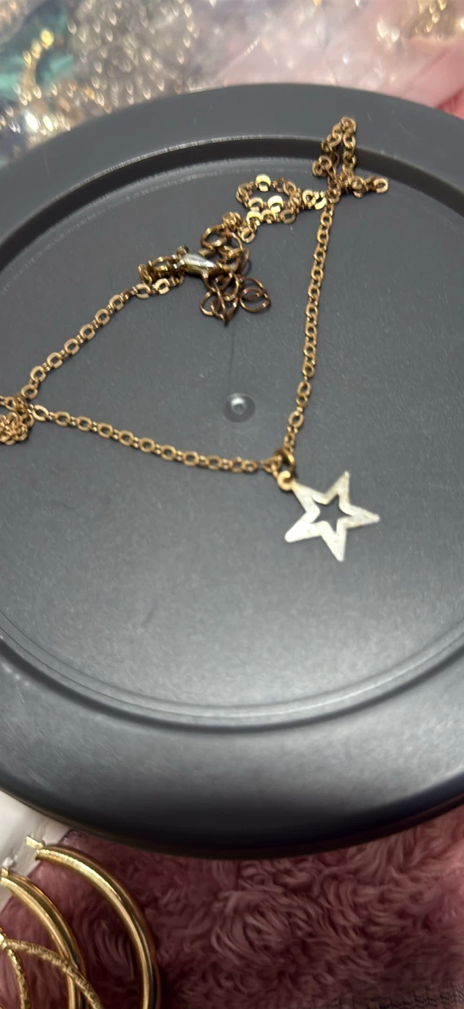 Gold-tone Star Pendant Necklace