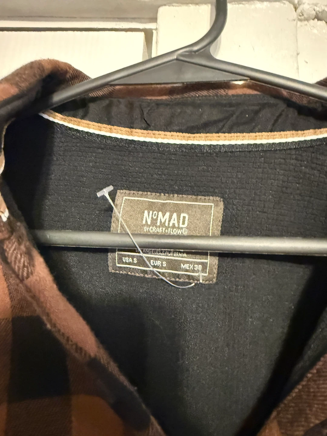 N'MAD Brown Plaid Flannel Shirt - Size S - photo 2