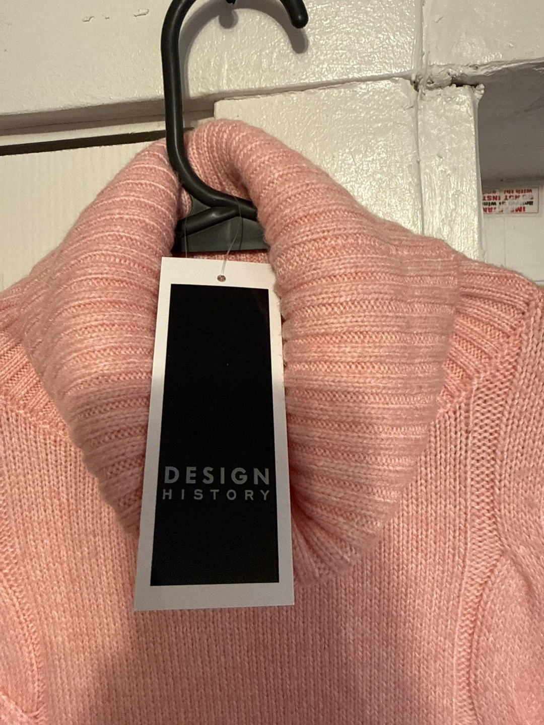 DESIGN HISTORY Pink Cable Knit Turtleneck Sweater - photo 2