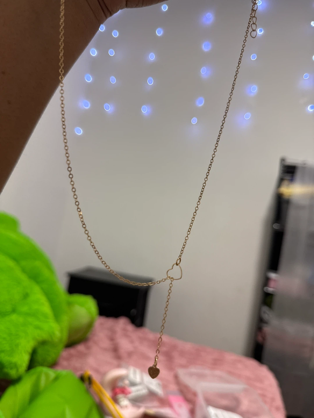 Gold-tone heart pendant necklace - photo 2