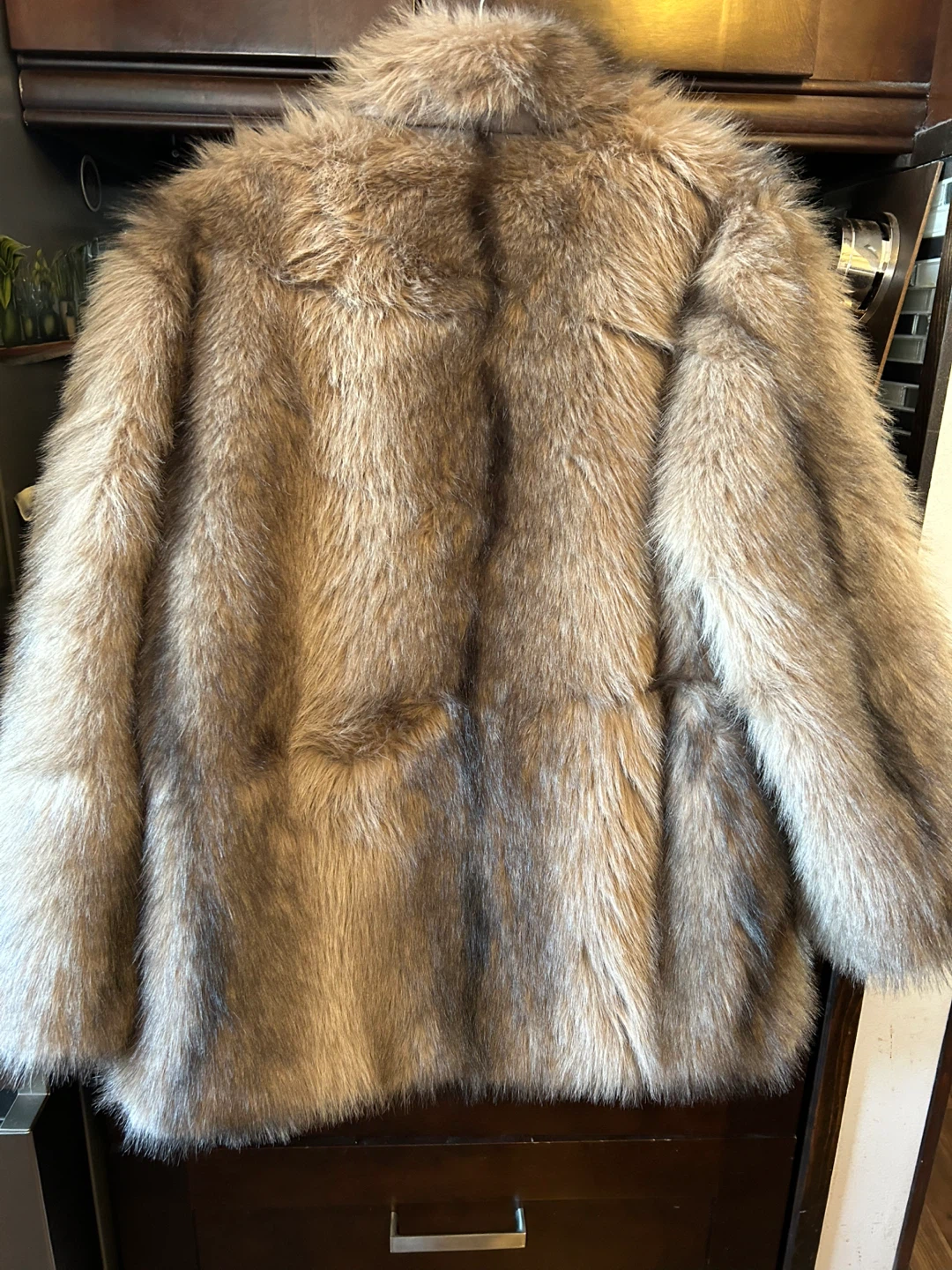 Faux Fur Coat - Light Brown - photo 2