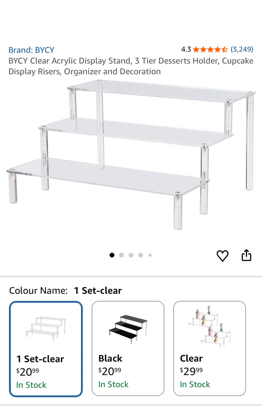 BYCY Clear Acrylic 3 Tier Display Stand ( perfumes stand)