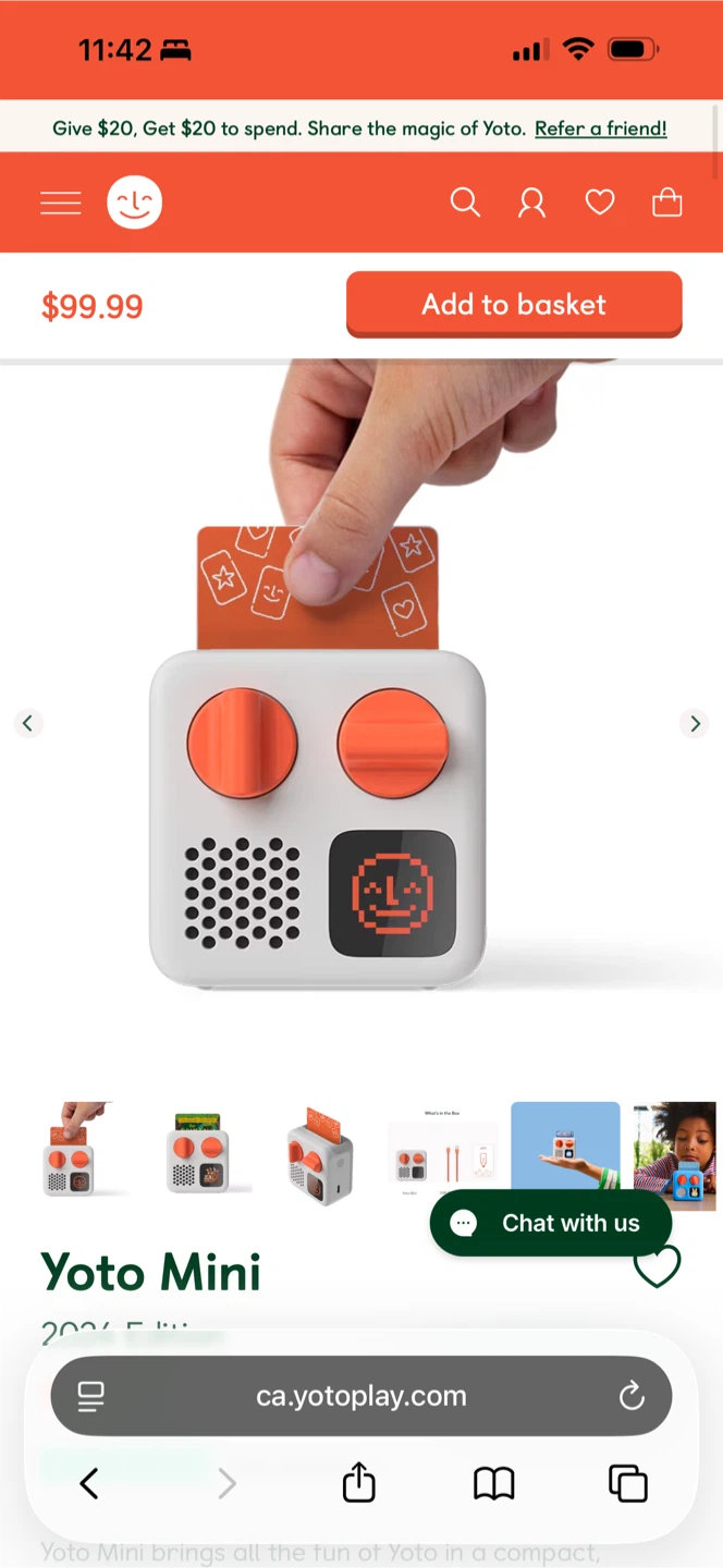 Yoto Mini Portable Audio Player