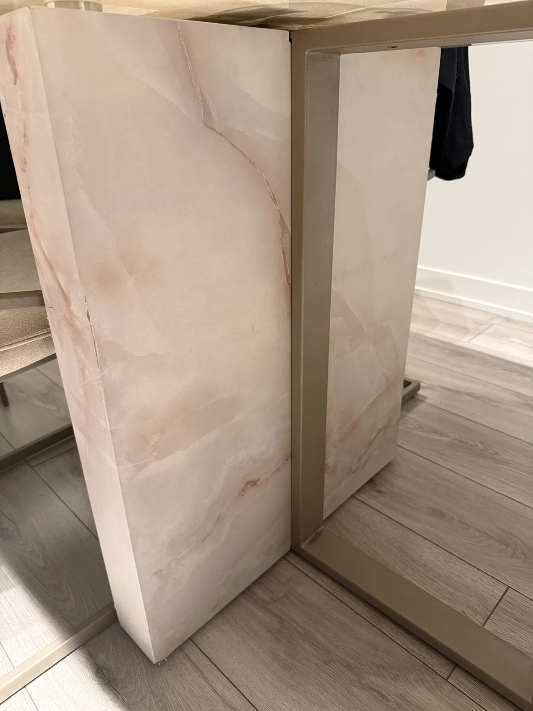 Marble Top Dining Table with Metal Base - photo 4
