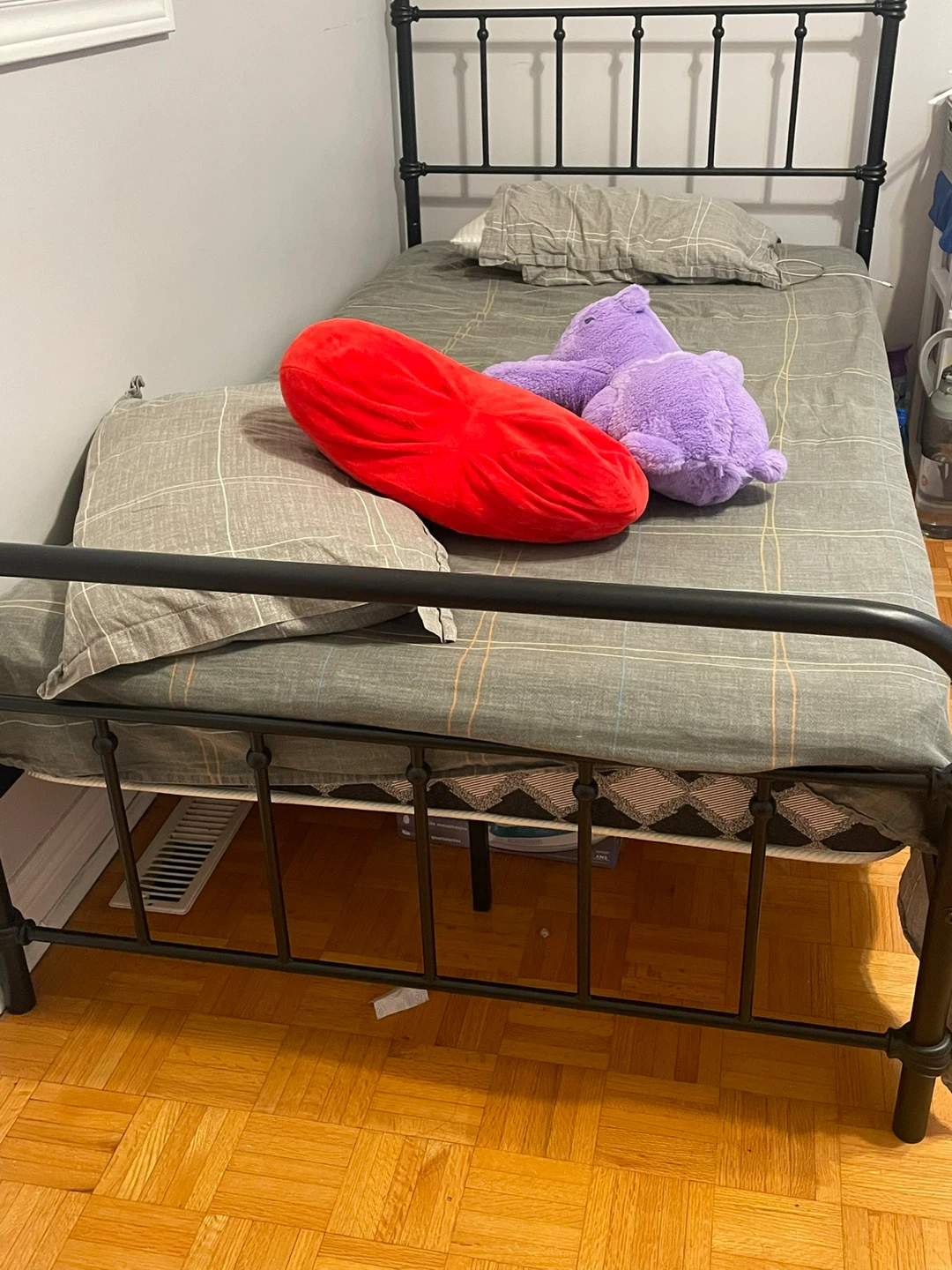 Black Metal Twin Bed Frame - photo 2