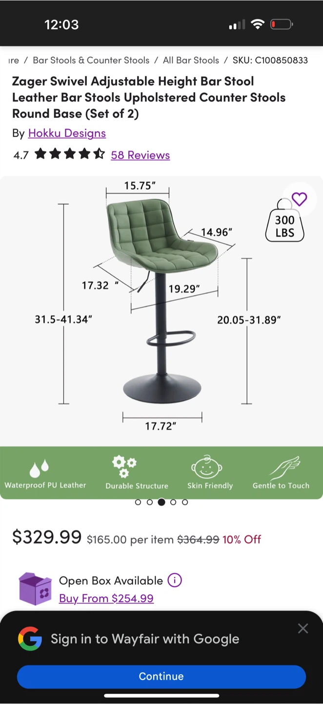 Hokku Designs Zager Bar Stools (Set of 4) - photo 5