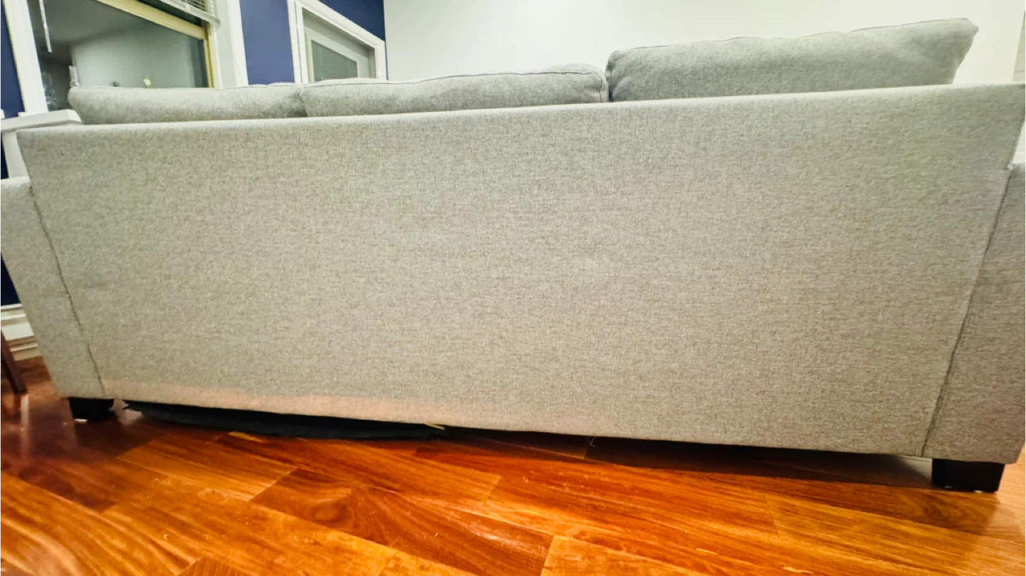 Grey 3-Seater Sofa with a foot rest/table - photo 2
