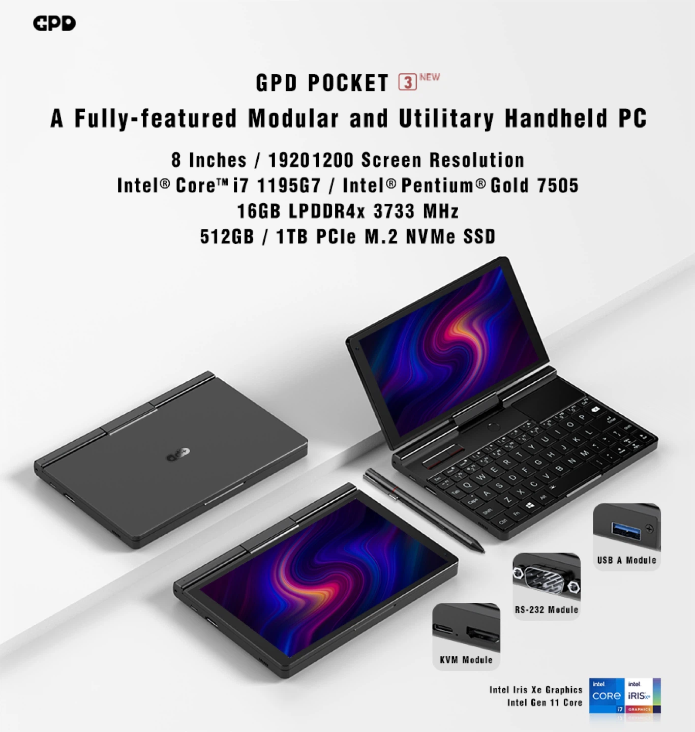 GPD Pocket 3 Ultra Portable Mini Laptop - photo 3