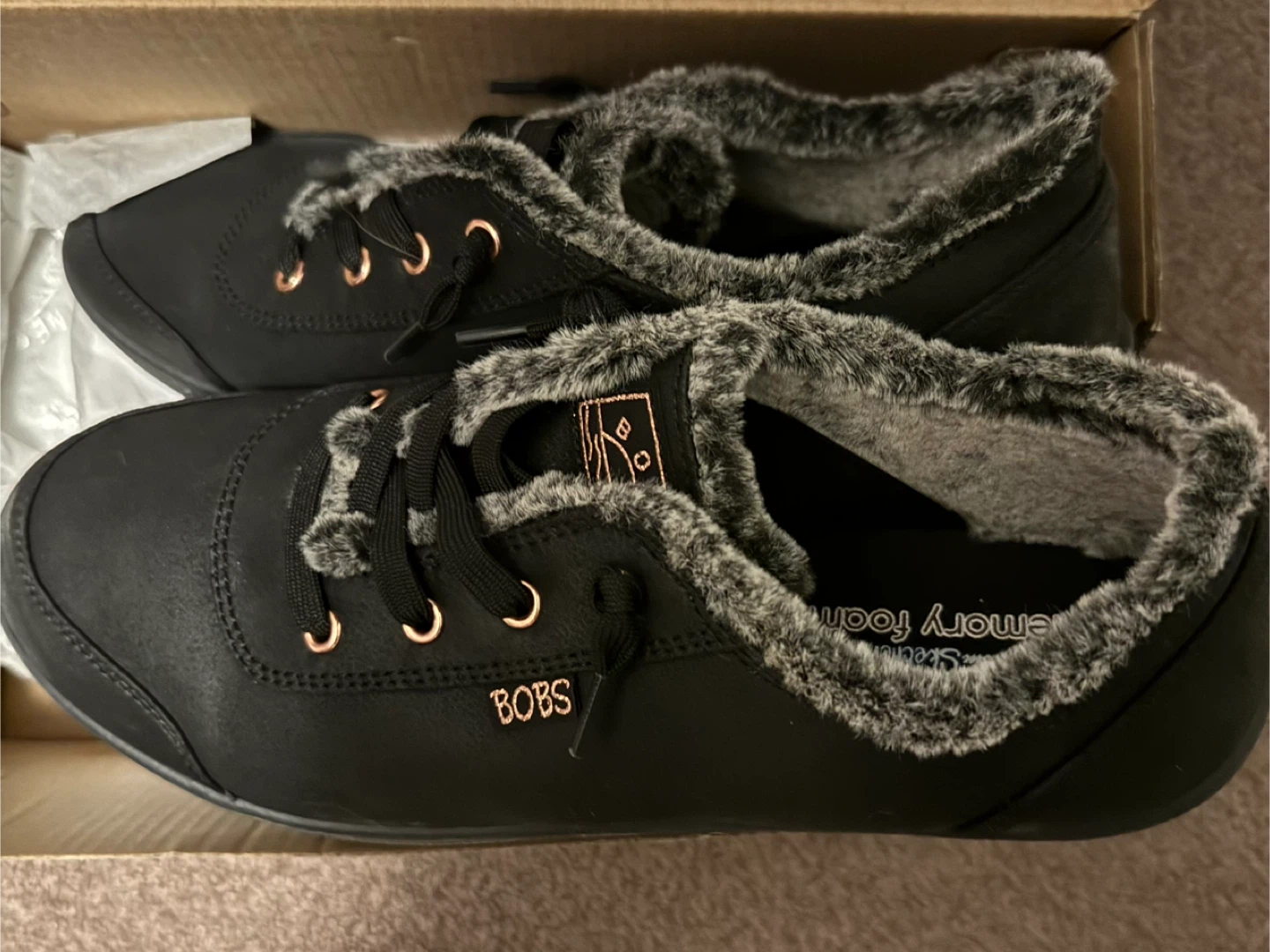 BOBS from Skechers Women's Black Memory Foam Shoes - Size 9