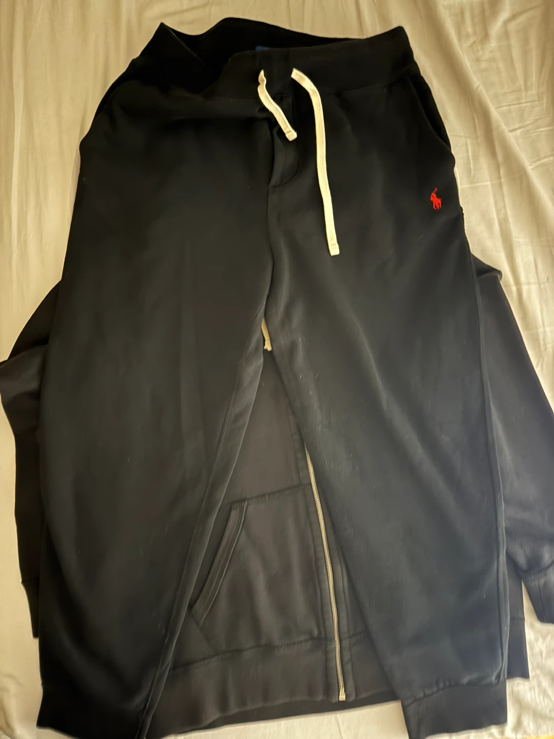 Polo Ralph Lauren Black Full Zip Hoodie and Joggers Set - Large - photo 2