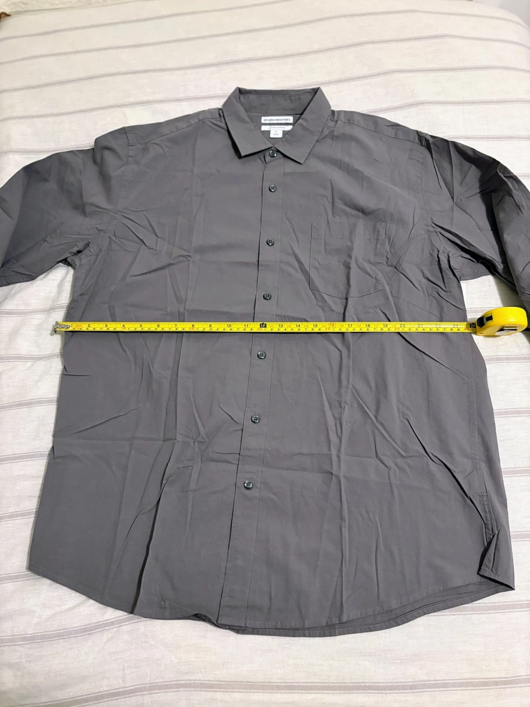 Amazon Essentials Men's Long Sleeve Button Down Shirt XL Grey - photo 2