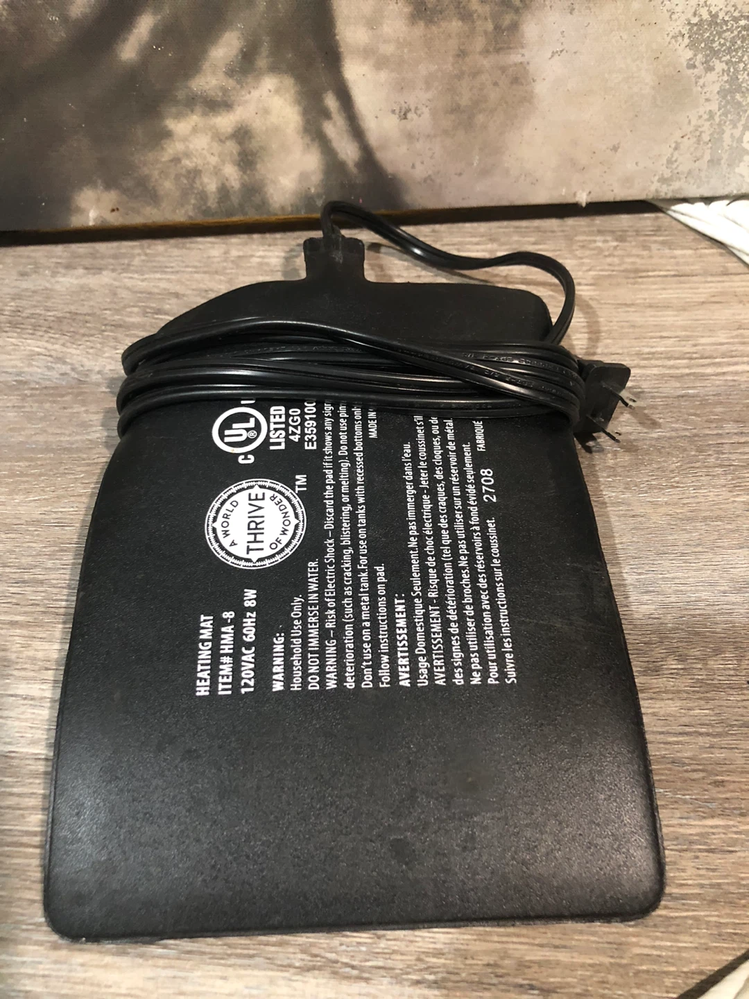 Small reptile heat pad