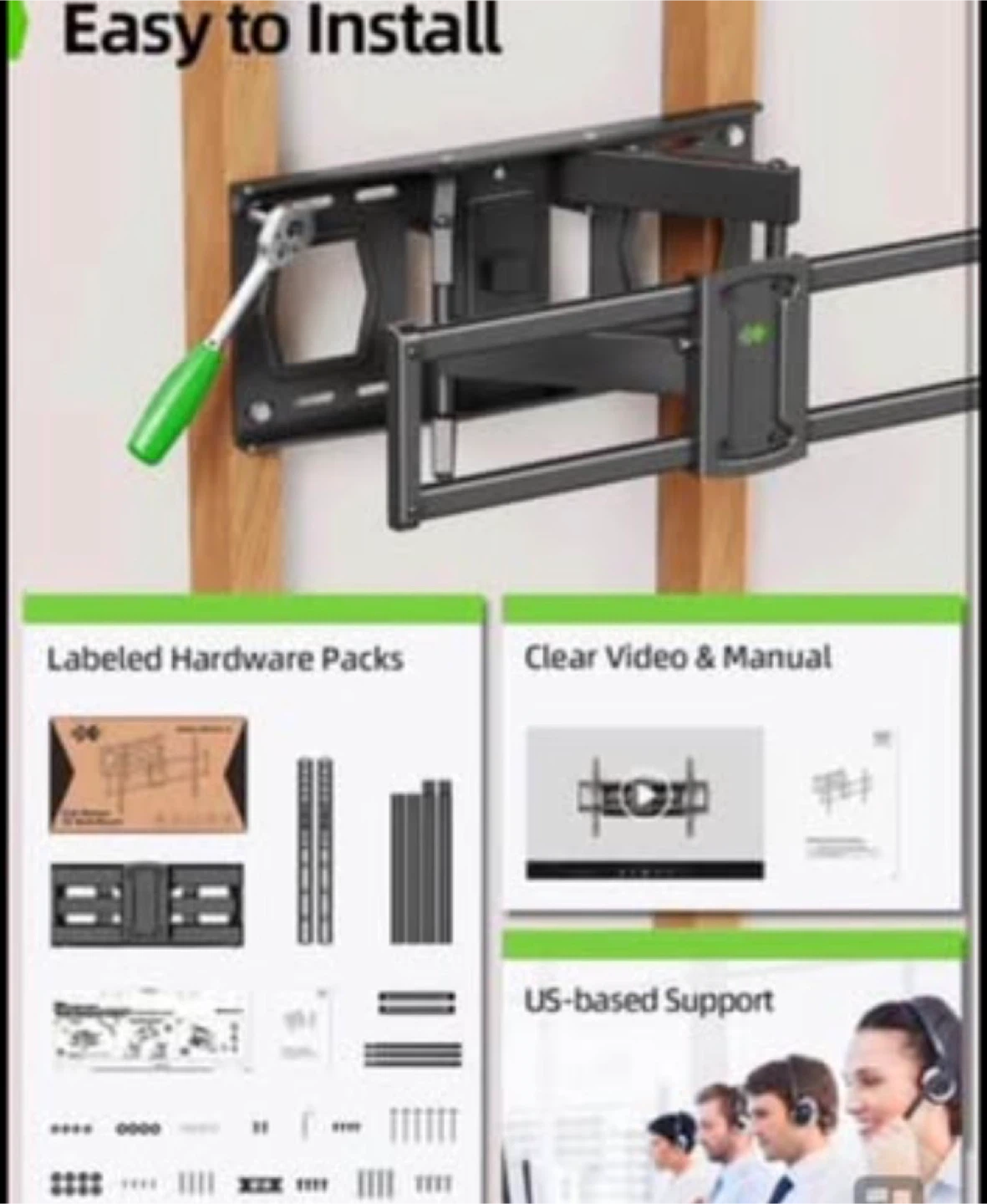 Full Motion TV Wall Mount 37”/86 - photo 5