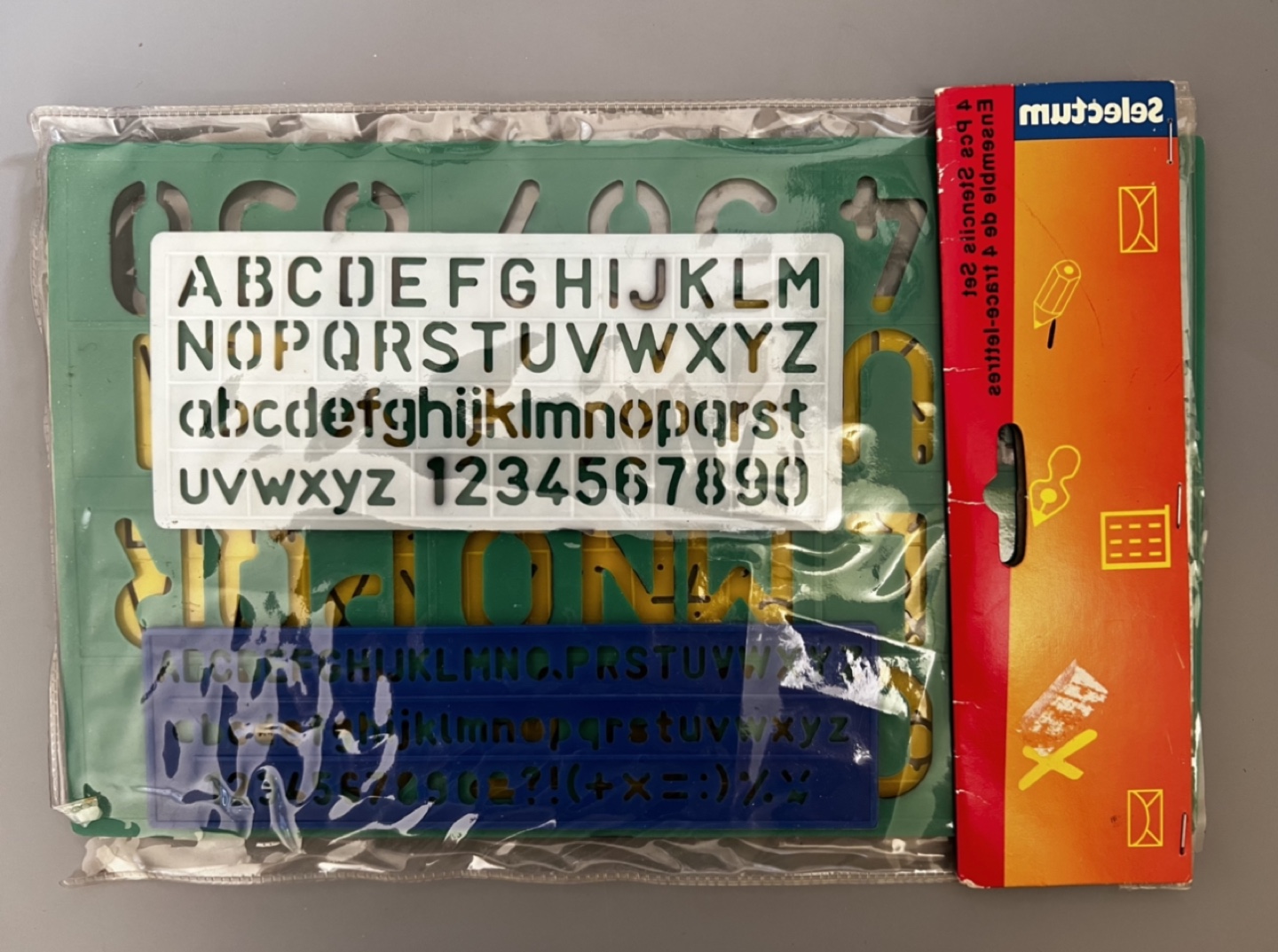 New-Stencil Set with Letters, Numbers & Symbols