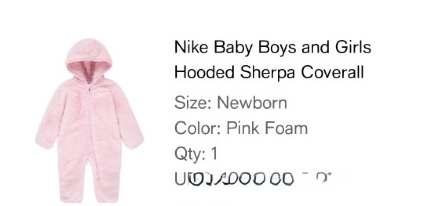 Nike Baby Boys and Girls Hooded Sherpa Coverall