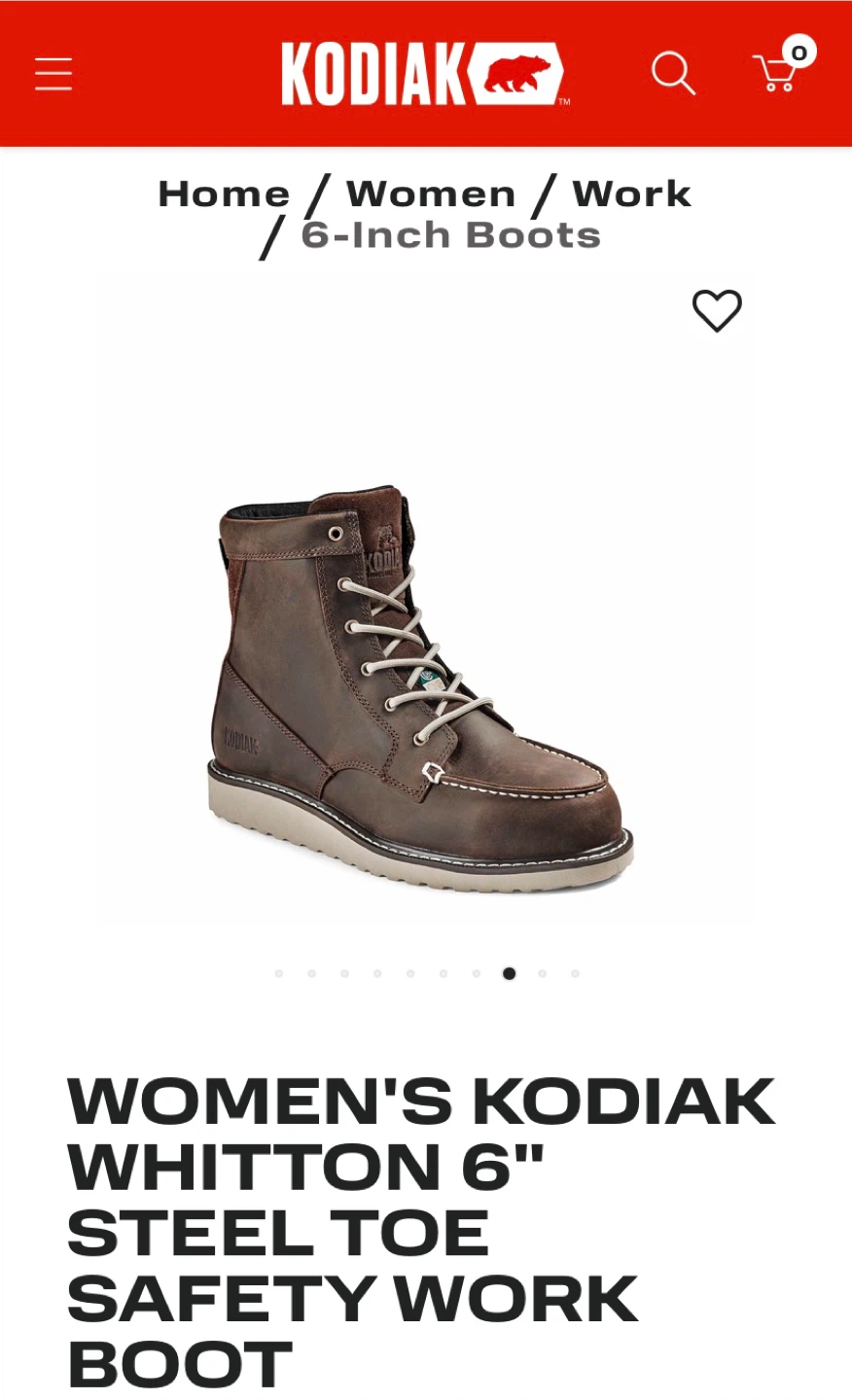 Women's Kodiak Whitton 6" Steel Toe Work Boots