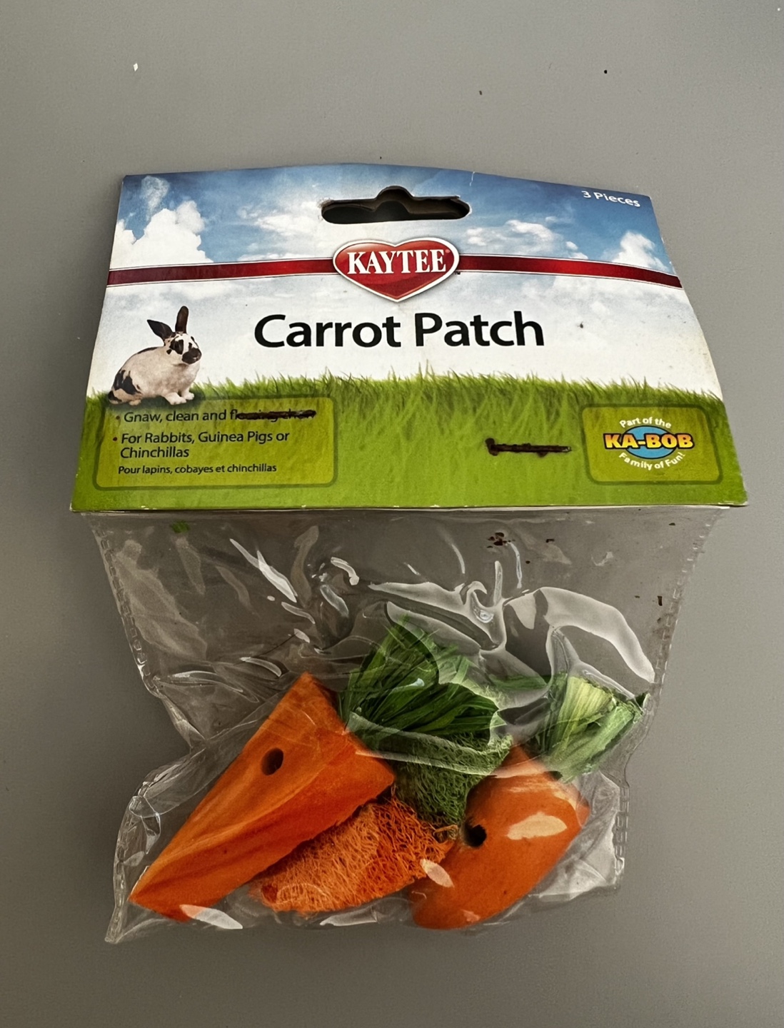 New-Kaytee Carrot Patch Small Animal Chew Toy - 3 Pieces