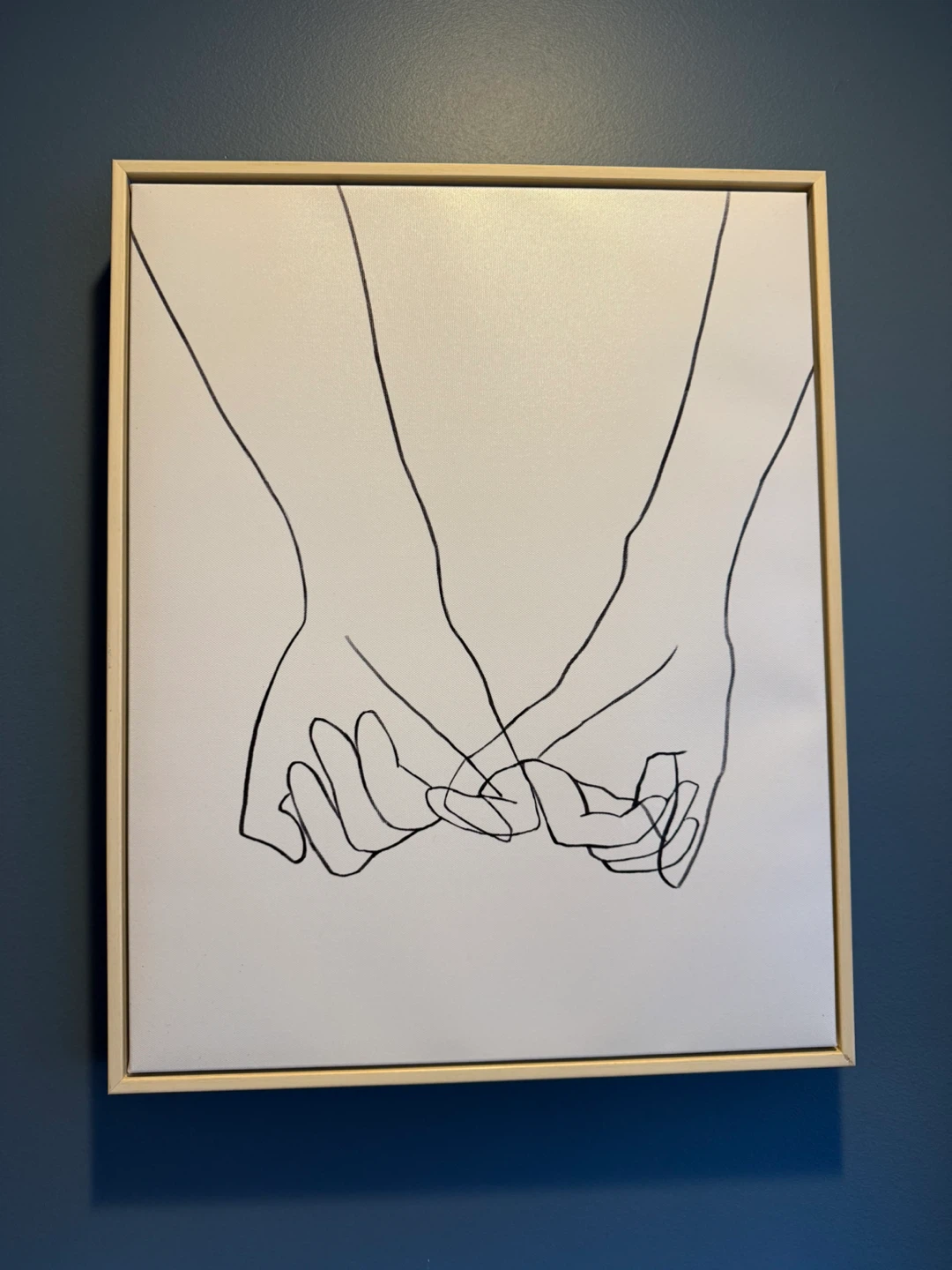 Line Art Canvas Print - Holding Hands - photo 2