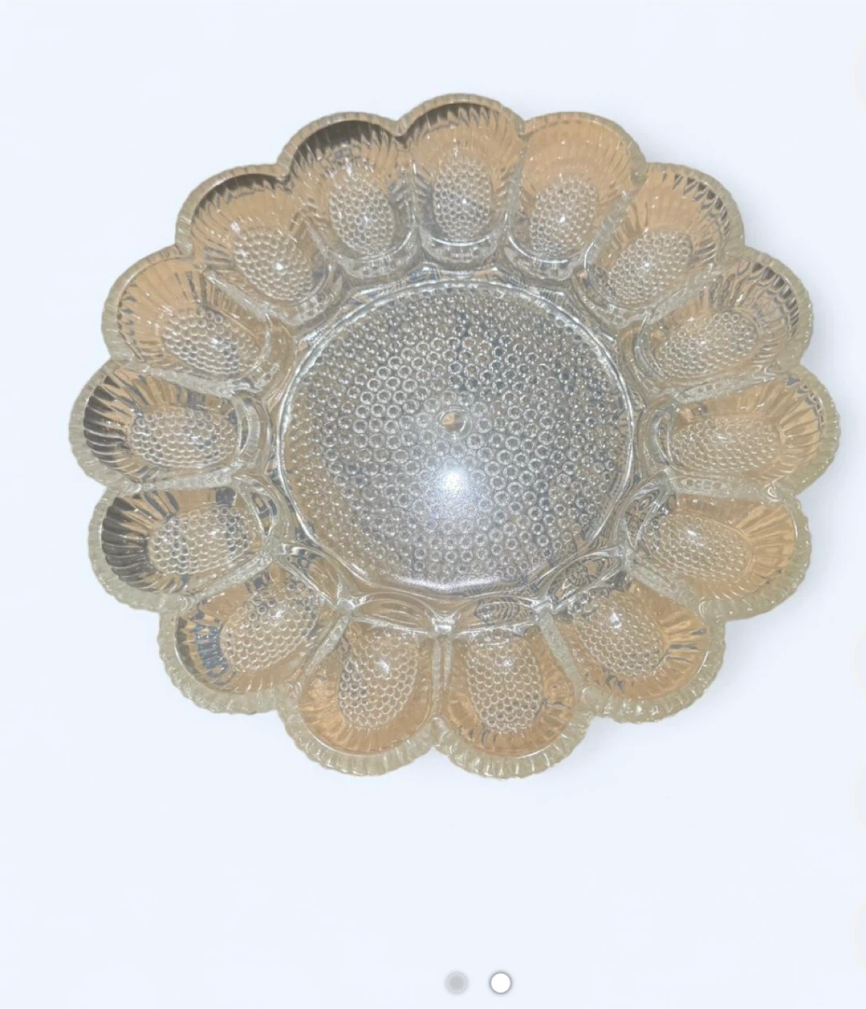 Oneida Dunkirk Crystal Tray and Silverplated Server