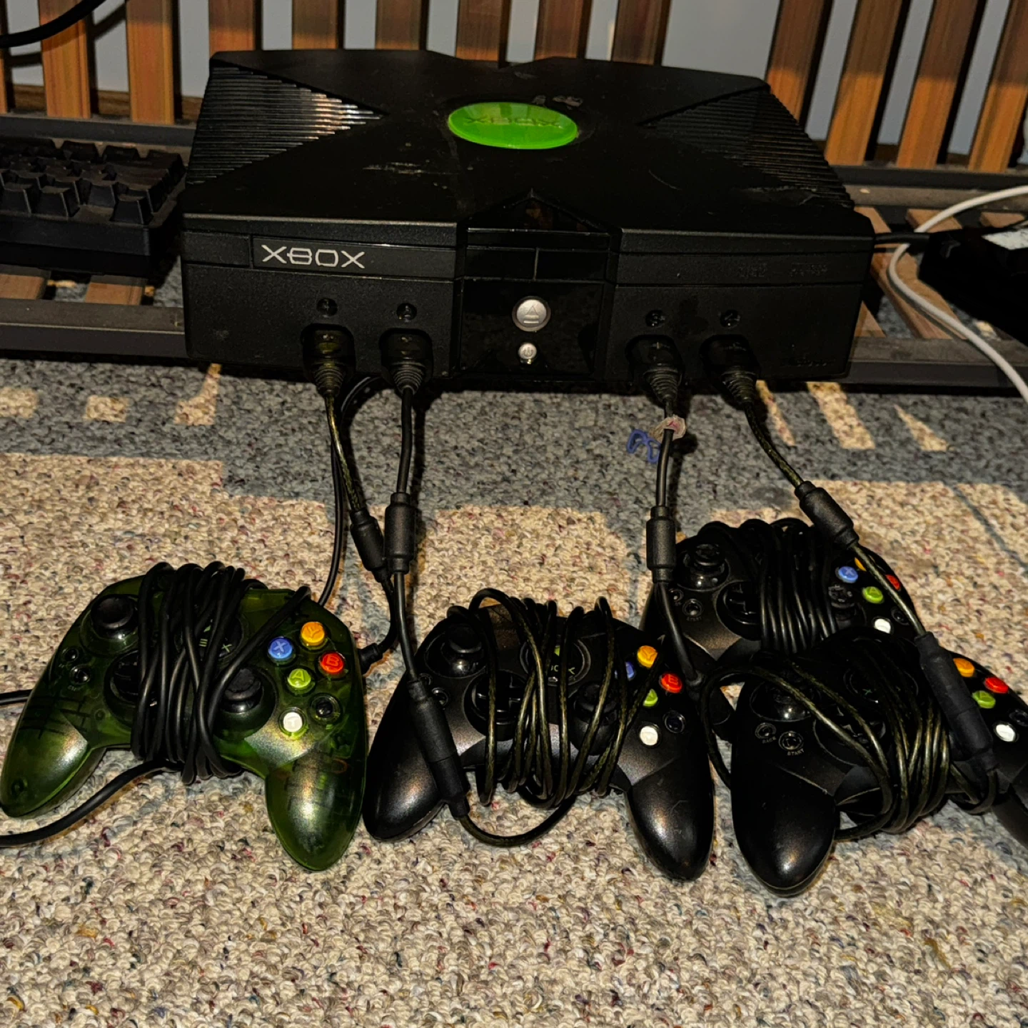 Original Xbox Console with 4 Controllers