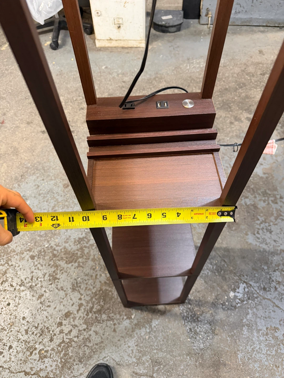 Modern Floor Lamp with Shelves - photo 2