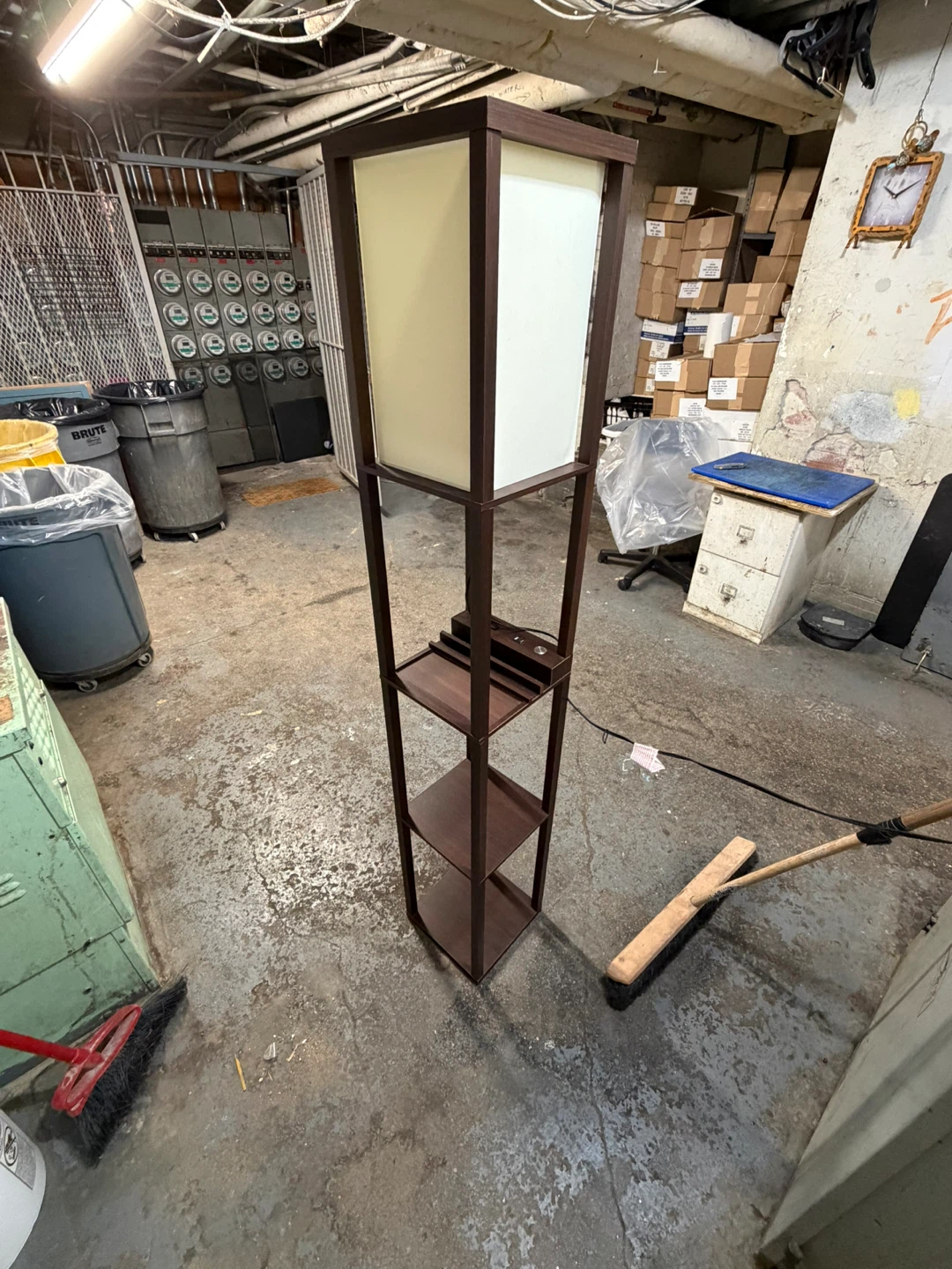 Modern Floor Lamp with Shelves - photo 4