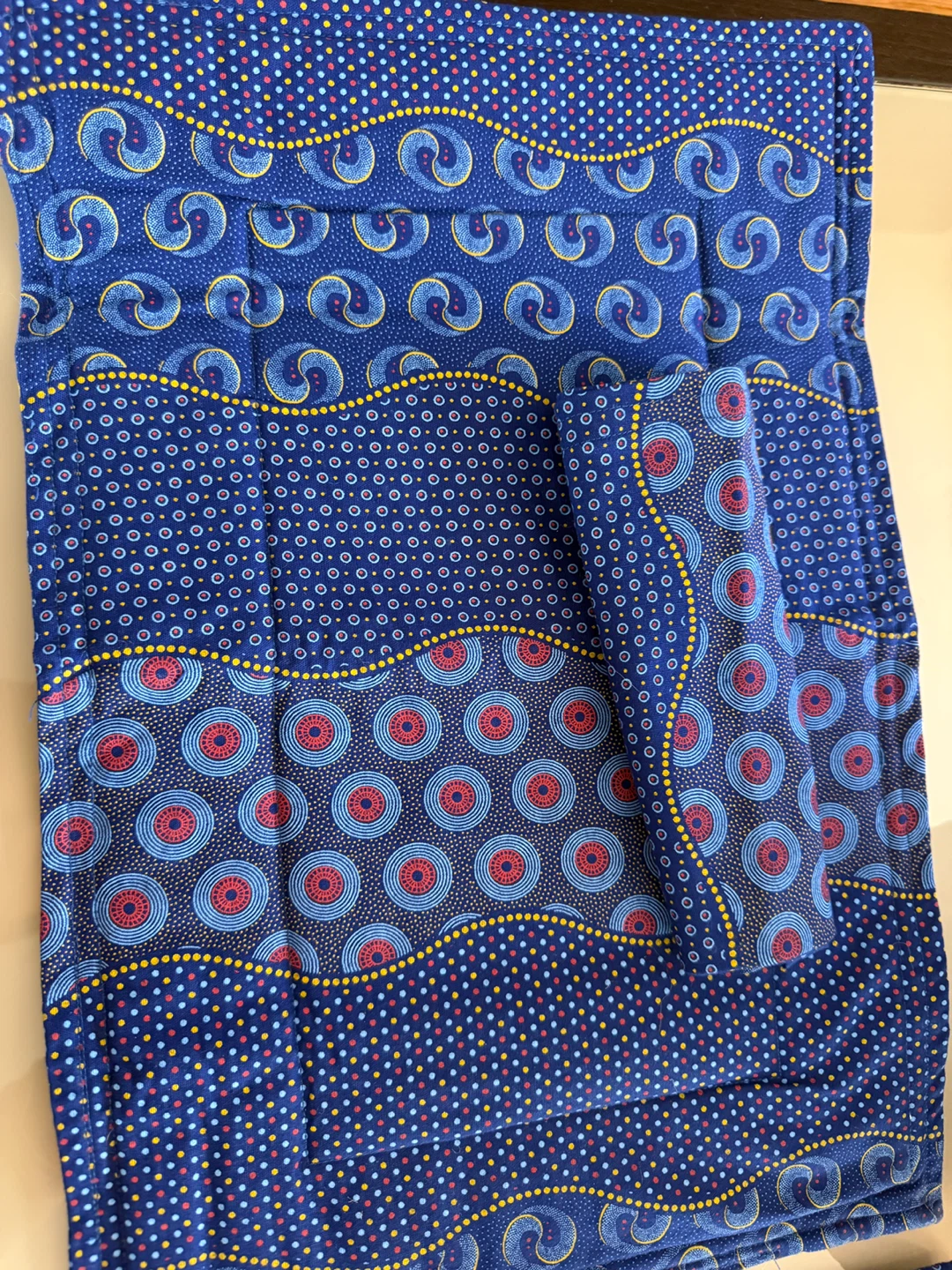 Three Cats Blue Patterned Fabric Place Mats - photo 3
