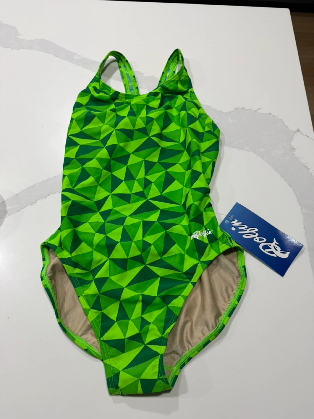 NWT Dolfin Swimwear One-Piece Swimsuit Green Size 34