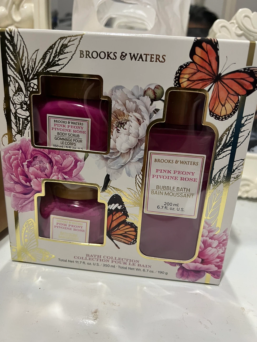 Pink Peony Bath Collection