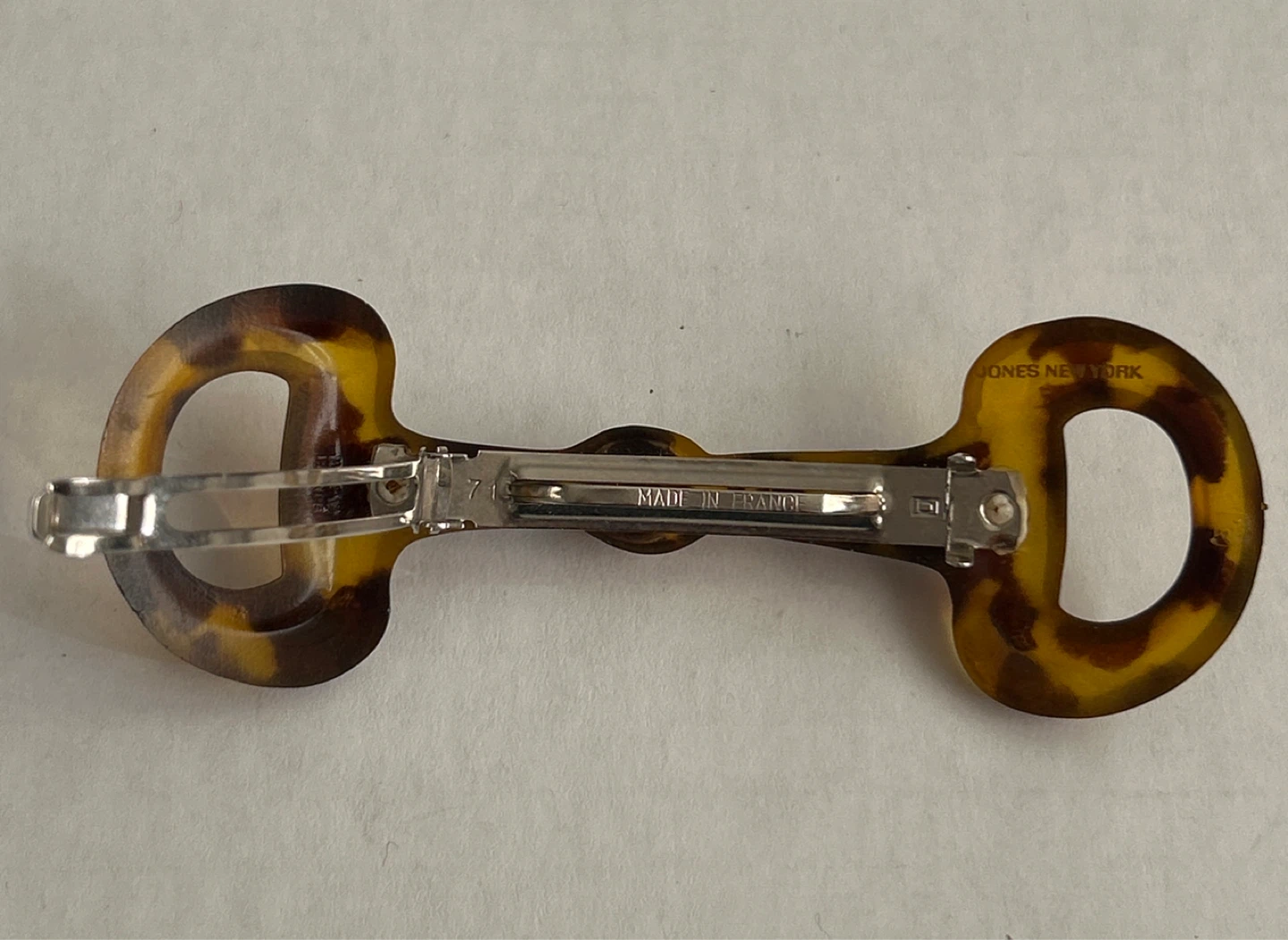 Tortoise Shell Horse Bit Snapple Design Hair Barrette - photo 3
