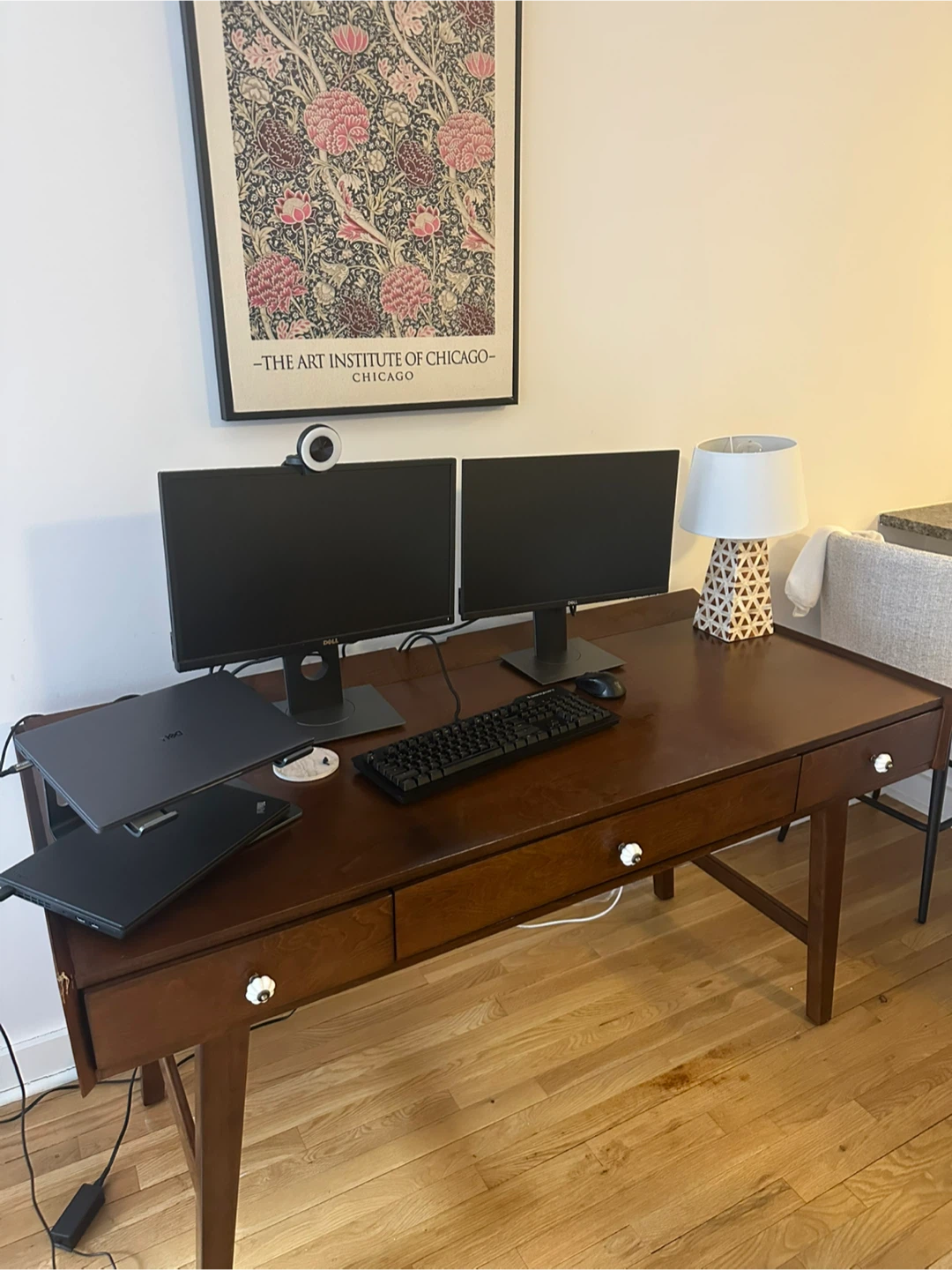 Dell Dual Monitors Desk Setup