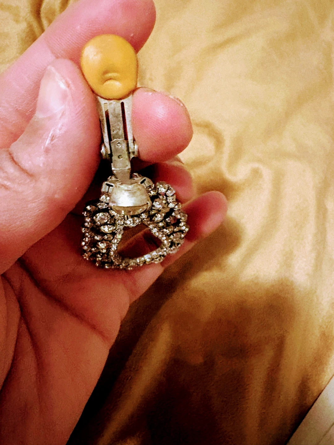 Rhinestone Clip-On Chandelier Earrings - photo 3
