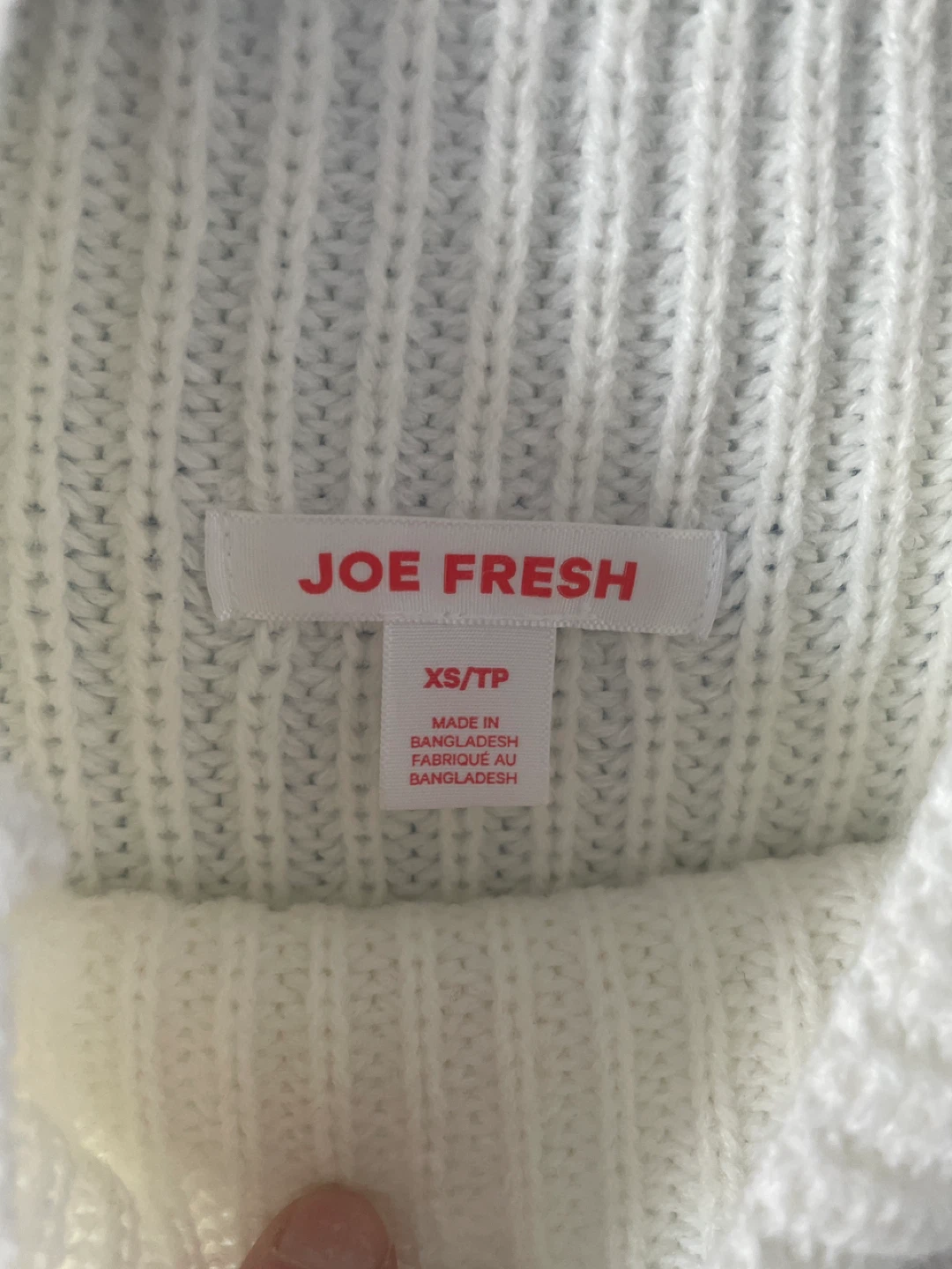 Joe Fresh Cream Ribbed Mock Neck Sweater Dress XS/TP - photo 2